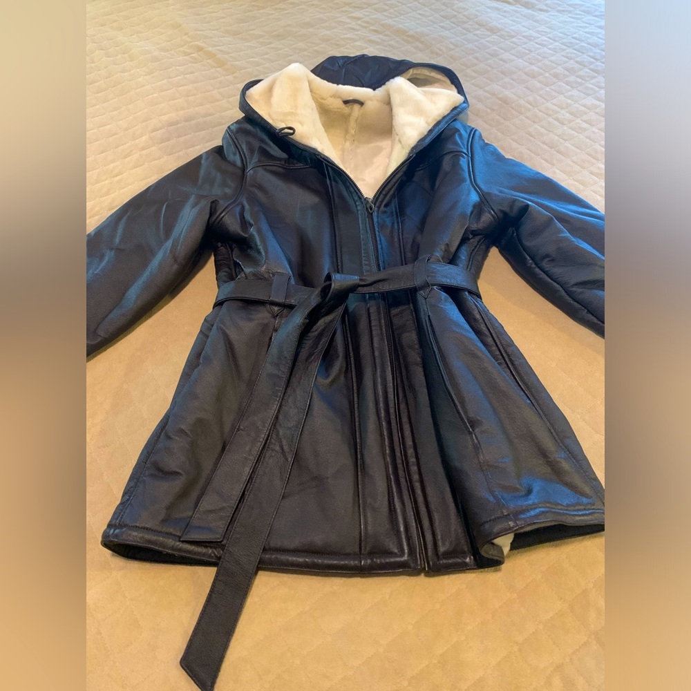 Beautiful leather coat. Excellent condition.